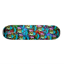 abstract fish skateboard decks
