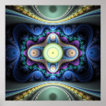Abstract fractal poster The movement