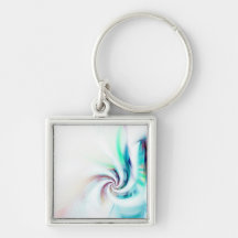 Abstract Fractal Swirl Textured Keychain