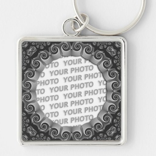 Abstract frame ARTs GEO 1 + your photo Key Chain