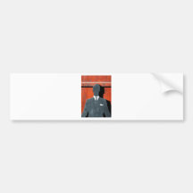 Abstract Gentleman Suit Silhouette Bumper Sticker