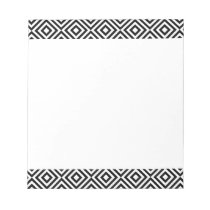 Abstract geometrical squares pattern, black white notepads