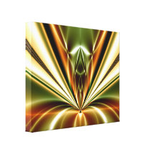 Abstract Gold Liquid Reaction Wrapped Canvas Canvas Prints