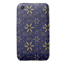 Abstract Gold Snowflakes - Great Gifts Case-Mate iPhone 3 Cases