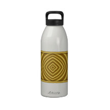 Abstract Golden Pattern Water Bottles