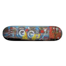 Abstract Graffiti Train Skate Board