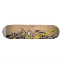 Abstract Graffiti Wall Skate Board