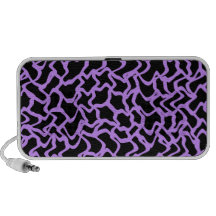 Abstract Graphic Pattern Black and Purple. Mp3 Speakers