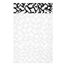 Abstract Graphic Pattern Black and White. Personalized Stationery