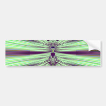 Abstract Green Bumper Stickers