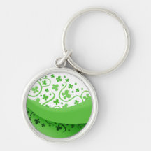 Abstract Green Butterflies Key Chain