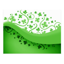 Abstract Green Butterflies Postcards