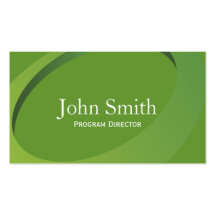 Abstract Green Program Director Business Card