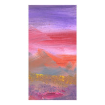 Abstract - Guash - Lovely meadows 1 of 2 Customized Photo Card