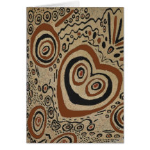 Abstract Heart and Circles Greeting Card
