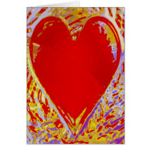 Abstract Heart Greeting Cards