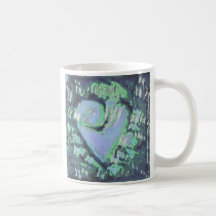abstract heart mugs
