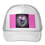 ABSTRACT HEARTS by SHARON SHARPE Mesh Hats