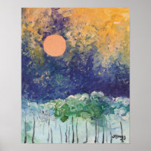 Abstract in Blue and Yellow Print