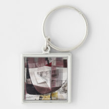 Abstract Landscape of Potosi Bolivia 22"x22" Key Chains
