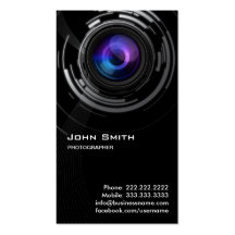 Abstract Lens Swirl Photographer Business Card