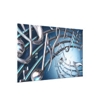 Abstract Musical Note Canvas Print