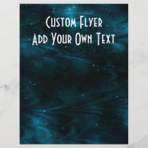 Abstract Nebula Texture - Blue Personalised Flyer