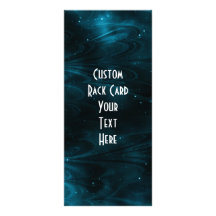 Abstract Nebula Texture - Blue Full Colour Rack Card