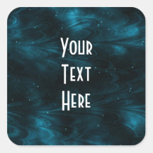 Abstract Nebula Texture - Blue Square Sticker