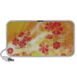 Abstract Orange Electric Flowers Speaker Doodle