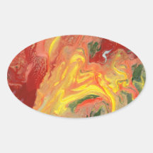 Abstract - Paint - In a state of flux Stickers