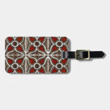 Abstract Pattern Inspired by Portuguese Azulejos Tags For Bags