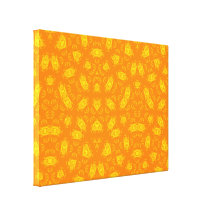 Abstract Pattern yellow orange Stretched Canvas Print