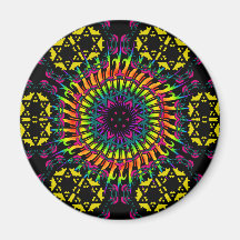Abstract / Psychedelic Spiral Vortex Refrigerator Magnet