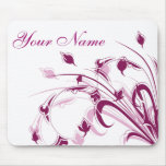 Abstract Purple Flowers Mouse Mats