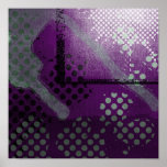 Abstract Purple Metallic Grunge Canvas Print