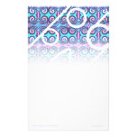 Abstract purple stationery