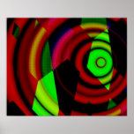 Abstract Radial Mish-Mash Poster