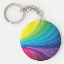 Abstract Rainbow Swirl Key Chain