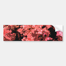 Abstract Red Bougainville Flowers Bumper Stickers