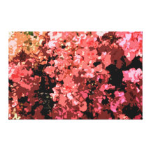 Abstract Red Bougainville Flowers Canvas Print