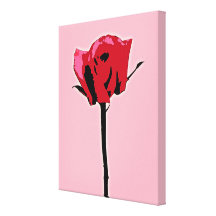 Abstract Rose Wrapped Canvas Gallery Wrapped Canvas