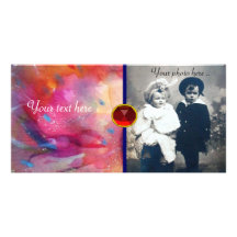 ABSTRACT RUBY CUSTOMISED PHOTO CARD