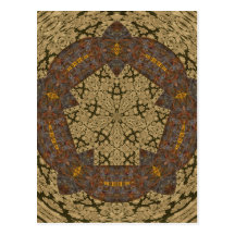 Abstract Rustic Tapestry Postcard