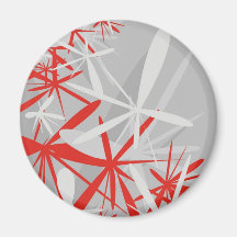 Abstract sakura starburst flower fan graphic magnet