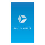 ABSTRACT SQUARES LOGO on BLUE Business Card