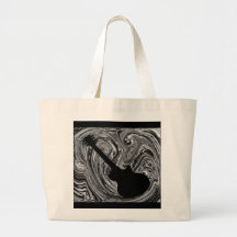 Abstract Swirls Guitar Bag, Black & White