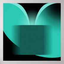 Abstract Teal Luxury with Black AP0004 Print