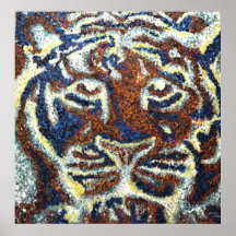 Abstract Tiger Poster