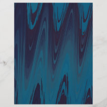 Abstract Waves in Blue Personalized Flyer